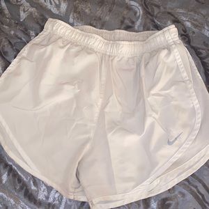 White Nike shorts